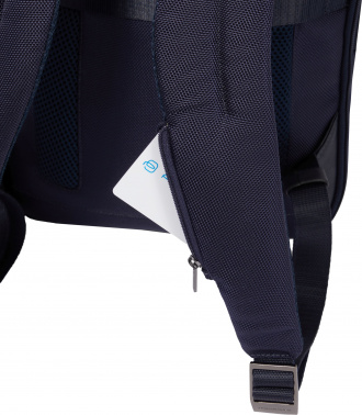 Рюкзак Piquadro Brief2 CA6384BR2/BLU синий нейлон/натур.кожа