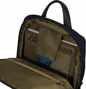 Рюкзак Piquadro Brief2 CA6384BR2/BLU синий нейлон/натур.кожа