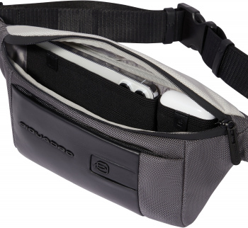 Сумка Piquadro Brief2 Special CA2174BR2S/GRN серая/черная нейлон/натур.кожа