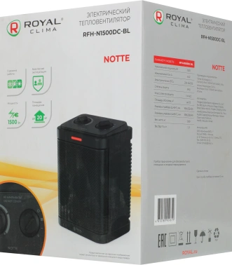 Тепловентилятор Royal Clima Notte RFH-N1500DC-BL