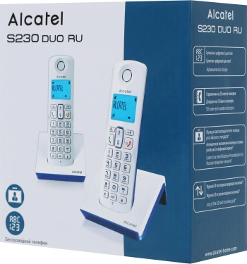 Р/Телефон Dect Alcatel S230 Duo ru white
