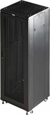 Шкаф коммутационный Lanmaster (TWT-CBB-42U-6X8-P1) напольный 42U 600x800мм пер.дв.перфор. задн.дв.перфор.2-хст. 2 бок.пан. 800кг черный 726мм 92кг 2055мм IP20 металл