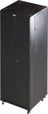 Шкаф коммутационный Lanmaster (TWT-CBB-42U-6X8-P1) напольный 42U 600x800мм пер.дв.перфор. задн.дв.перфор.2-хст. 2 бок.пан. 800кг черный 726мм 92кг 2055мм IP20 металл