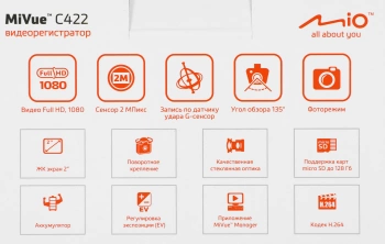 Видеорегистратор Mio MiVue C422