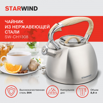 Чайник металлический Starwind Chef Daily