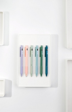 Набор ручек гелев. Deli Nusign (NS559-P) ассорти d=0.5мм черн. черн. кор.карт. (12шт) резин. манжета