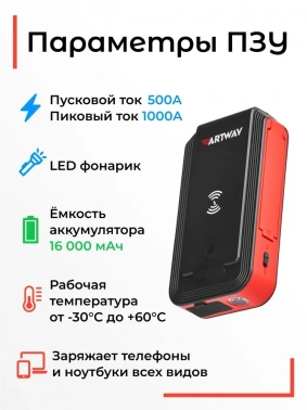 Пуско-зарядное устройство Artway  JS-1016