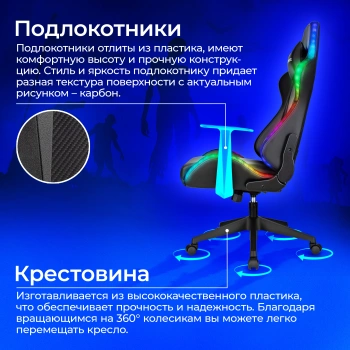 Кресло игровое Zombie  GAME RGB