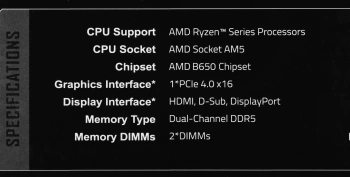 Материнская плата Gigabyte B650M S2H