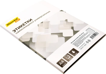 Этикетки Silwerhof A4 70x37мм 24шт на листе/50л./белый матовое самоклей. универсальная