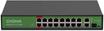 Коммутатор Digma  DSP216F-1G-1C-R300