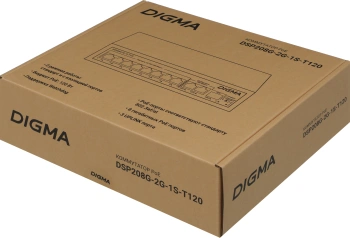 Коммутатор Digma  DSP208G-2G-1S-T120