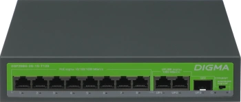 Коммутатор Digma  DSP208G-2G-1S-T120