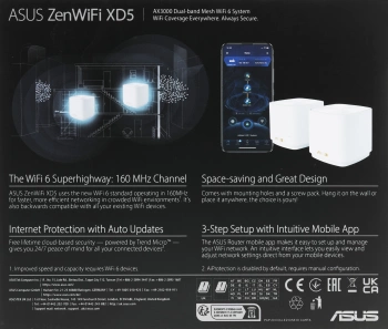 Бесшовный Mesh роутер Asus ZenWiFi XD5
