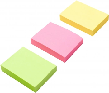 Блок самоклеящийся бумажный Silwerhof 38x51мм 100лист. 75г/м2 неон ассорти европодвес (упак.:3шт)