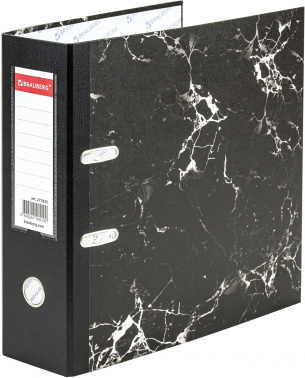 Папка-регистратор Brauberg Широкий корешок 271833 A4 90мм картон/бумага черный