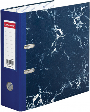 Папка-регистратор Brauberg Широкий корешок 271834 A4 90мм картон/бумага синий