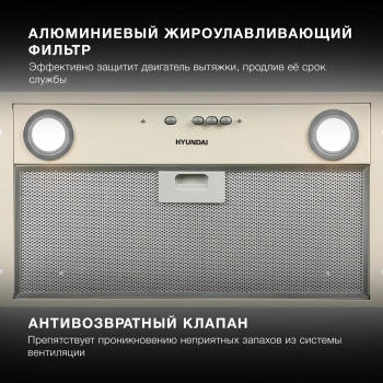 Вытяжка встраиваемая Hyundai HBB 6035 BE