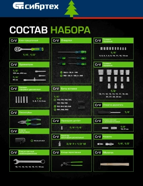 Набор инструментов Сибртех 13394