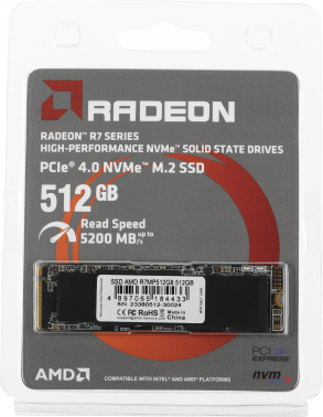 Накопитель SSD AMD PCIe 4.0 x4 512GB R7MP512G8