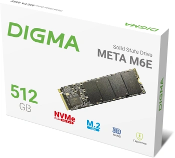 Накопитель SSD Digma PCIe 4.0 x4 512GB DGSM4512GM6ET
