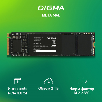 Накопитель SSD Digma PCIe 4.0 x4 2TB DGSM4002TM6ET