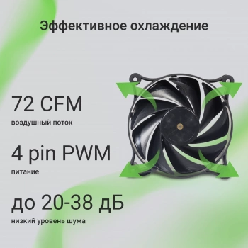Вентилятор для корпуса Digma  DFAN120PWM-2BK