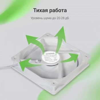 Вентилятор для корпуса Digma  DFAN120PWM-1WH