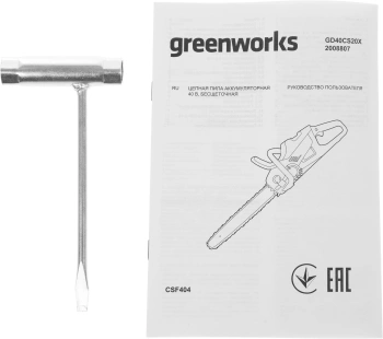 Цепная пила Greenworks  GD40CS20X