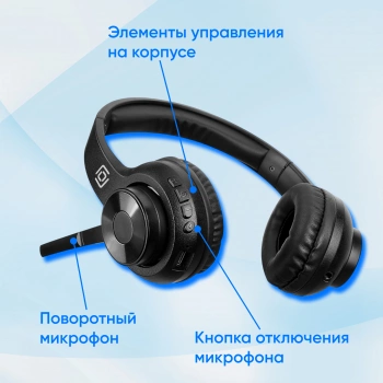 Наушники с микрофоном Оклик HS-M310