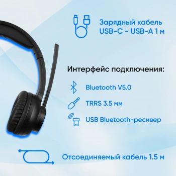 Наушники с микрофоном Оклик HS-M310