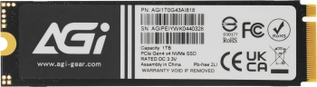 Накопитель SSD AGi PCIe 4.0 x4 1TB AGI1T0G43AI818-CB