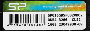 Память DDR4 16GB 3200MHz Silicon Power  SP016GBSFU320B02