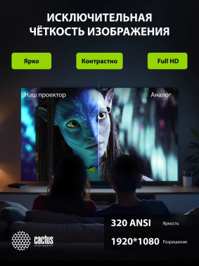 Проектор Cactus CS-PRM.07B.Full HD