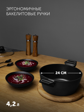 Кастрюля Polaris Graphit 24C