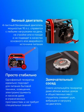 Генератор Hammer Flex GN8000ATS