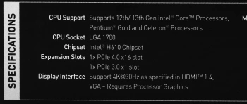 Материнская плата MSI PRO H610M-E