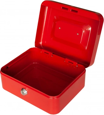 Ящик для денег Silwerhof 90x200x160 красный сталь 0.917кг