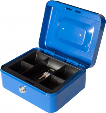 Ящик для денег Silwerhof 90x200x160 синий сталь 0.917кг