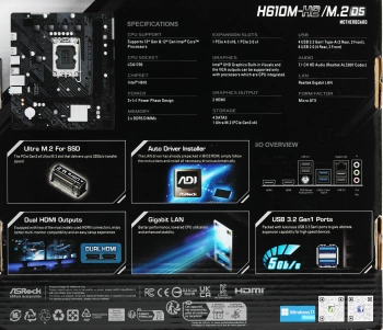 Материнская плата Asrock H610M-H2/M.2 D5