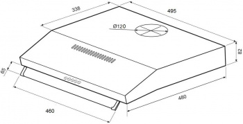 Вытяжка козырьковая Krona Osten 500 Pb