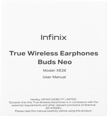 Гарнитура внутриканальные Infinix XBuds XE26