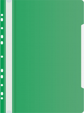 Папка-скоросшиватель Бюрократ PS-P20GRN A4 прозрач.верх.лист боков.перф. пластик зеленый 0.12/0.16