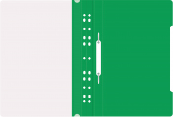 Папка-скоросшиватель Бюрократ PS-P20GRN A4 прозрач.верх.лист боков.перф. пластик зеленый 0.12/0.16