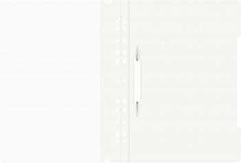 Папка-скоросшиватель Бюрократ PS-P20WH A4 прозрач.верх.лист боков.перф. пластик белый 0.12/0.16