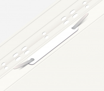 Папка-скоросшиватель Бюрократ PS-P20WH A4 прозрач.верх.лист боков.перф. пластик белый 0.12/0.16