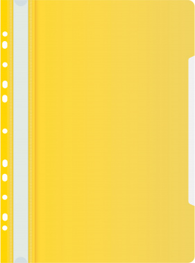 Папка-скоросшиватель Бюрократ PS-P20YEL A4 прозрач.верх.лист боков.перф. пластик желтый 0.12/0.16