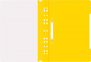 Папка-скоросшиватель Бюрократ PS-P20YEL A4 прозрач.верх.лист боков.перф. пластик желтый 0.12/0.16