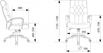 Кресло руководителя Бюрократ  T-9928SL