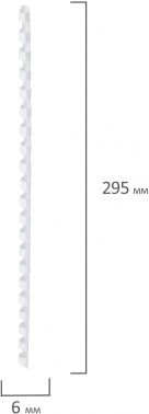 Пружины для переплета пластиковые Brauberg d=6мм 10-20лист A4 белый (100шт)  530808